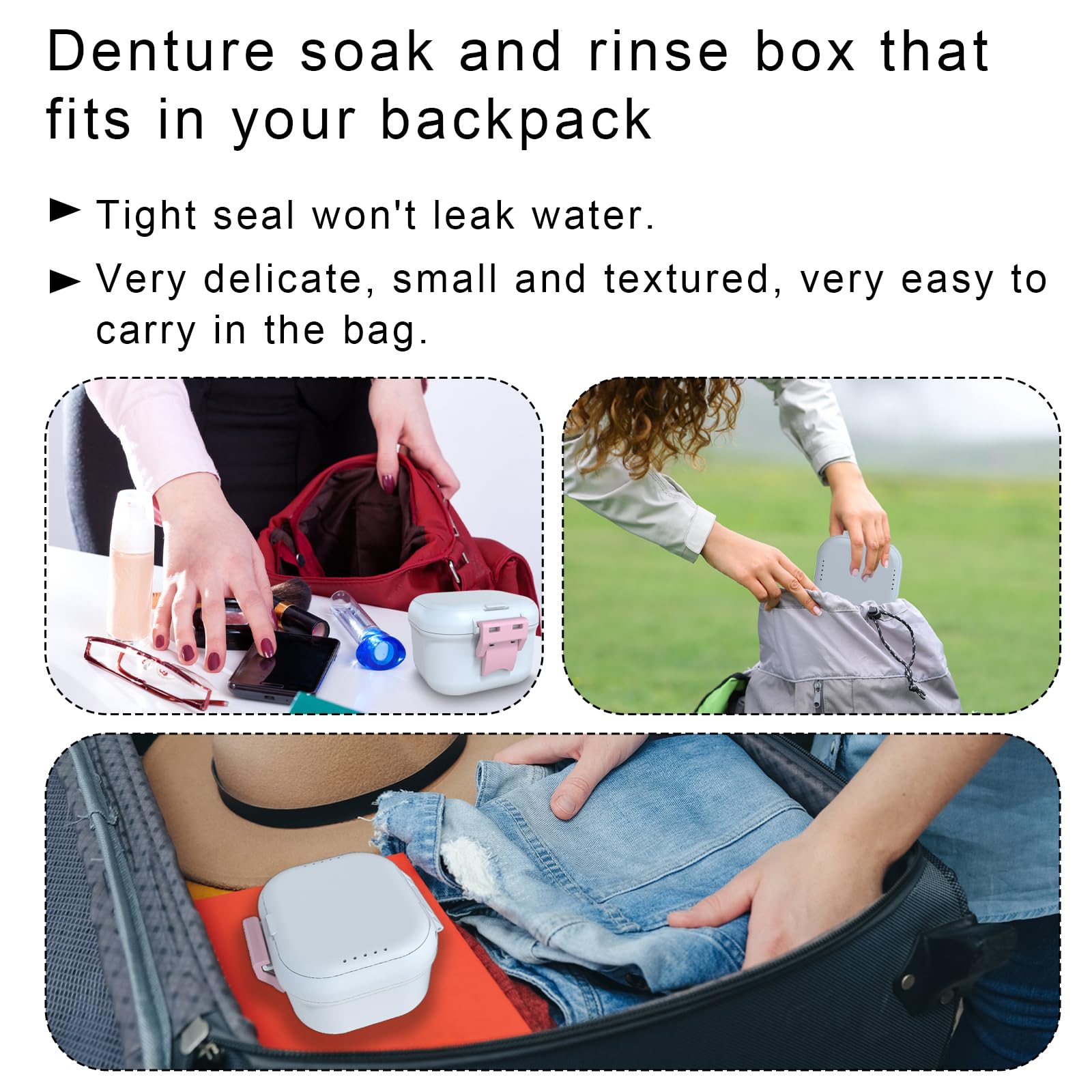 Top and bottom compartments with generous capacity dimensions