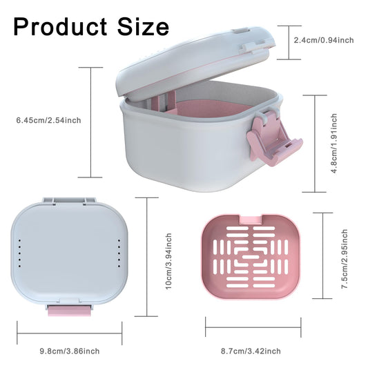 Magnetic organizer feature for secure lid on BVN denture cup