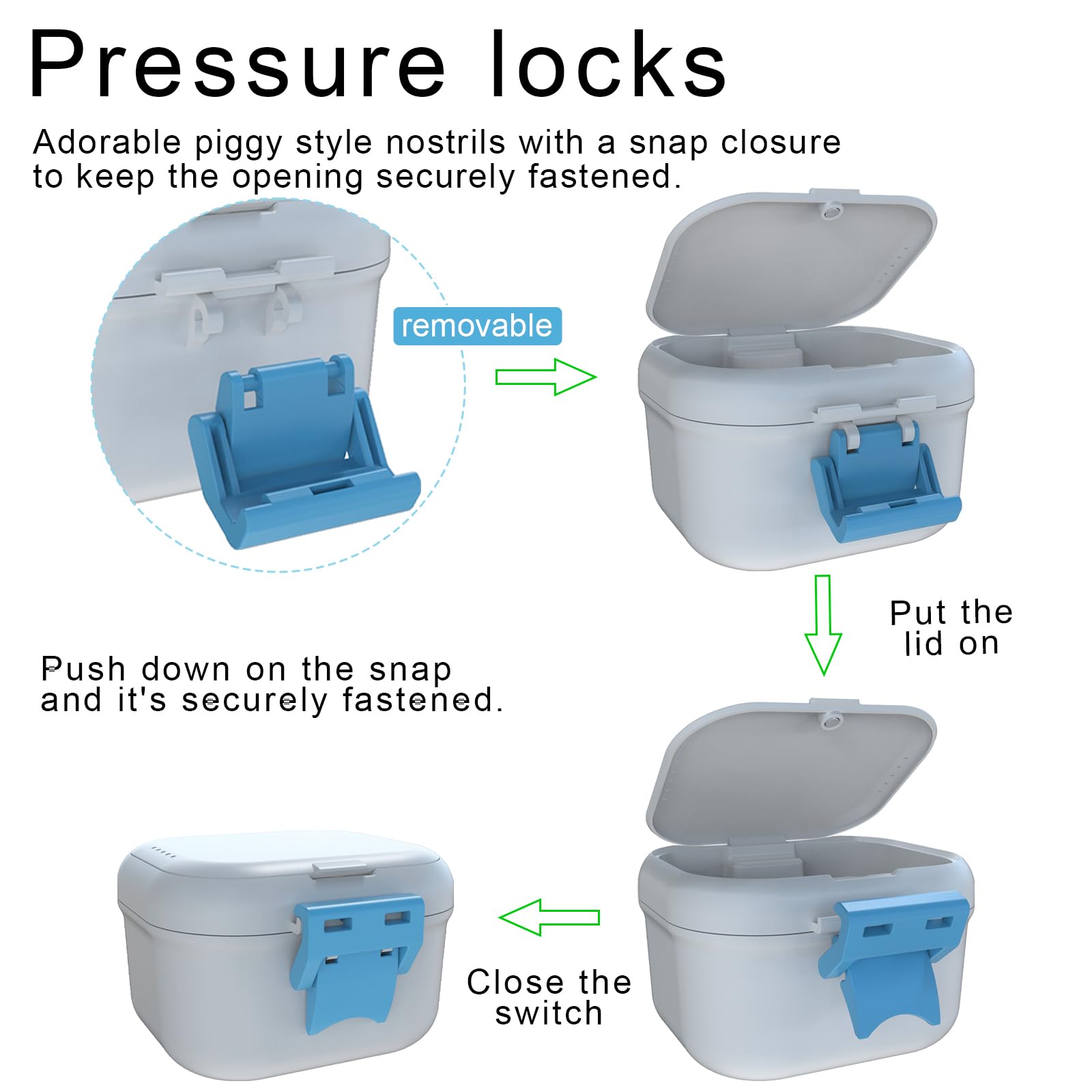 Upgraded versatile denture storage box with wet and dry compartments