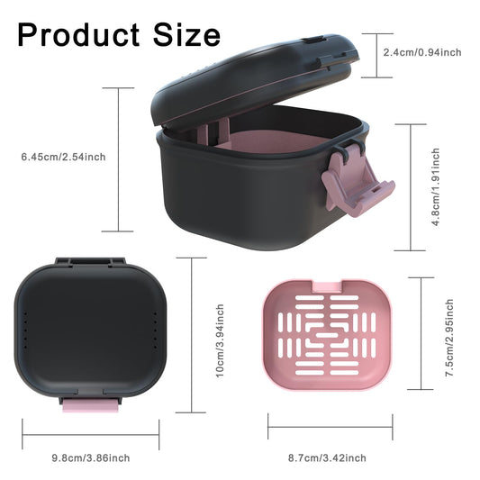 BVN denture cup side view in black and pink