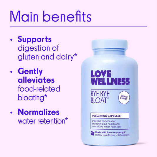 Close-up of Bye Bye Bloat capsules