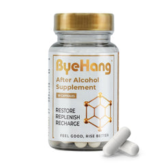 Front view of ByeHang DHM 1200mg bottle
