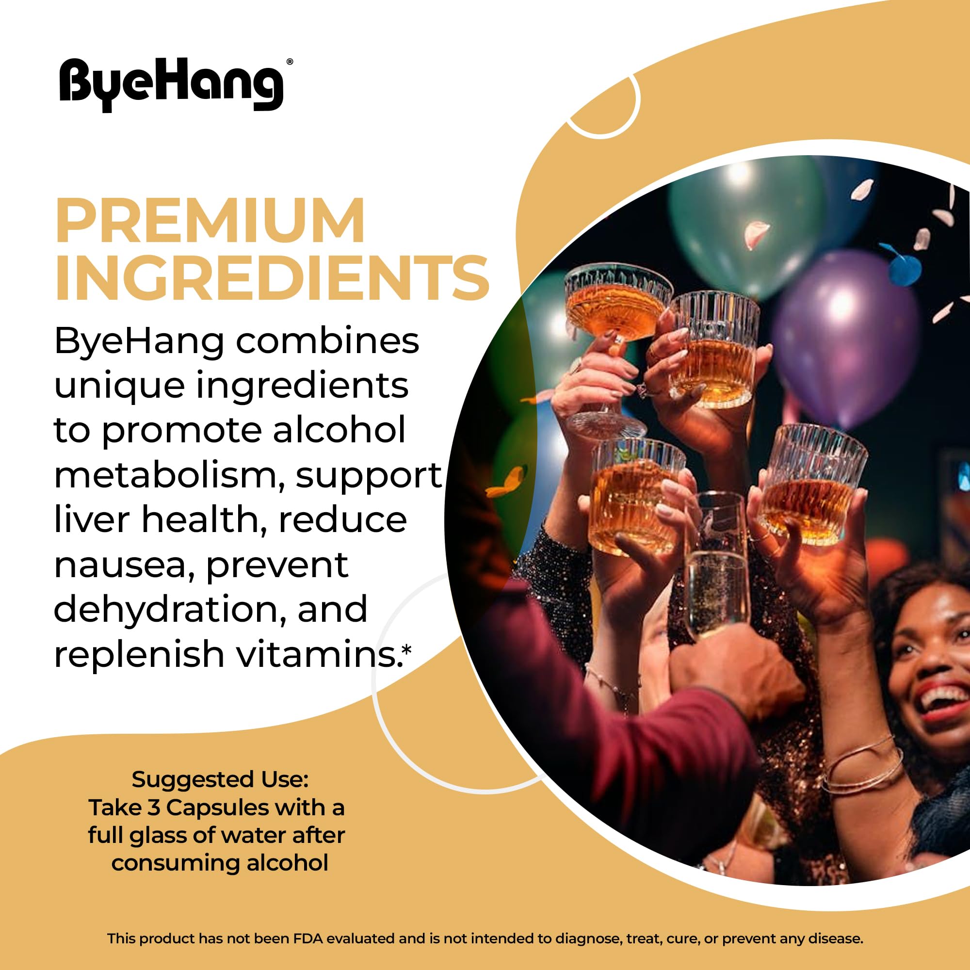 Travel-ready ByeHang DHM 1200mg bottle