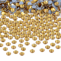 Bymitel hotfix crystal rhinestones Lt. Topaz sparkle in a bulk pack for crafts and DIY projects