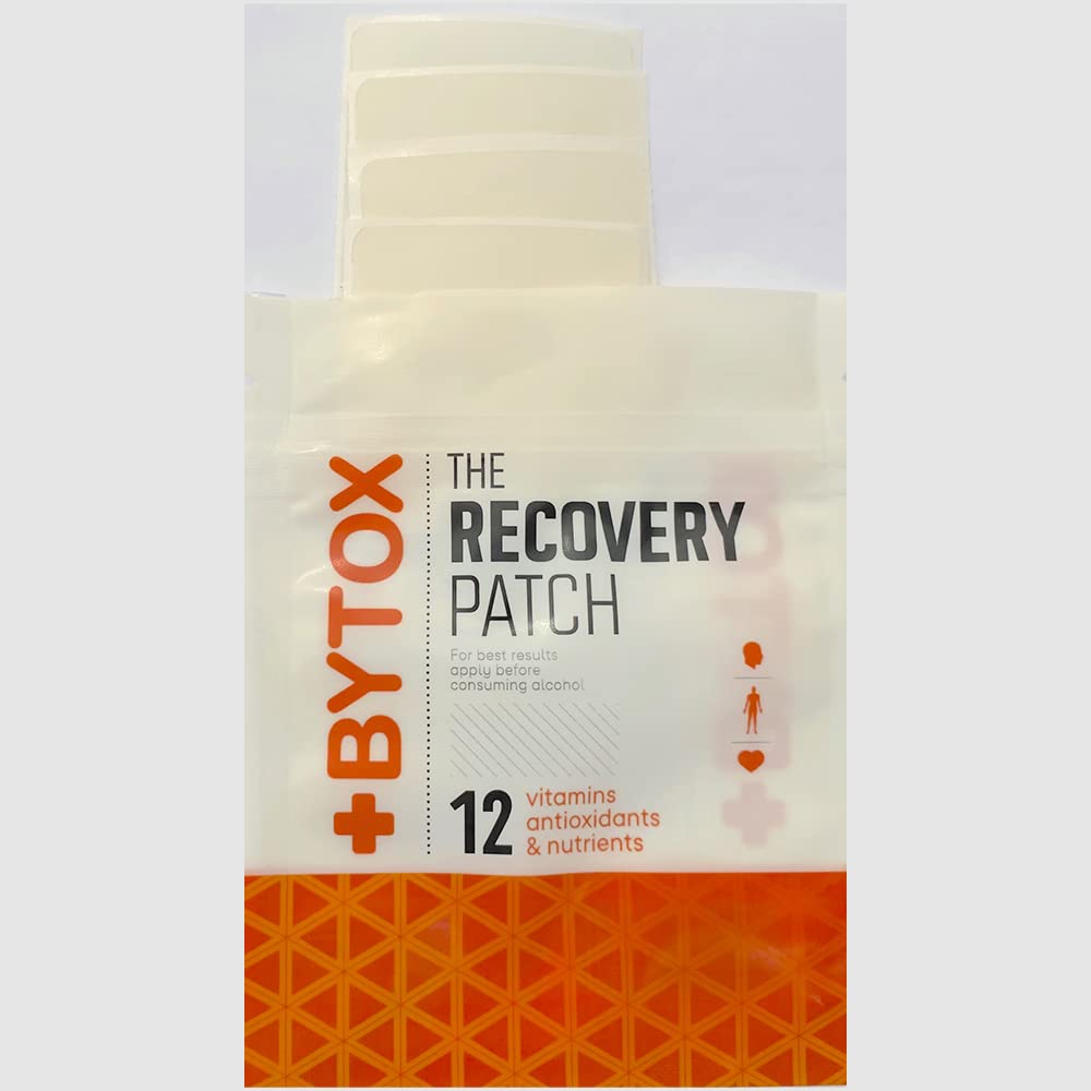 Applying Bytox Recovery Patch to a dry, hairless area on the skin