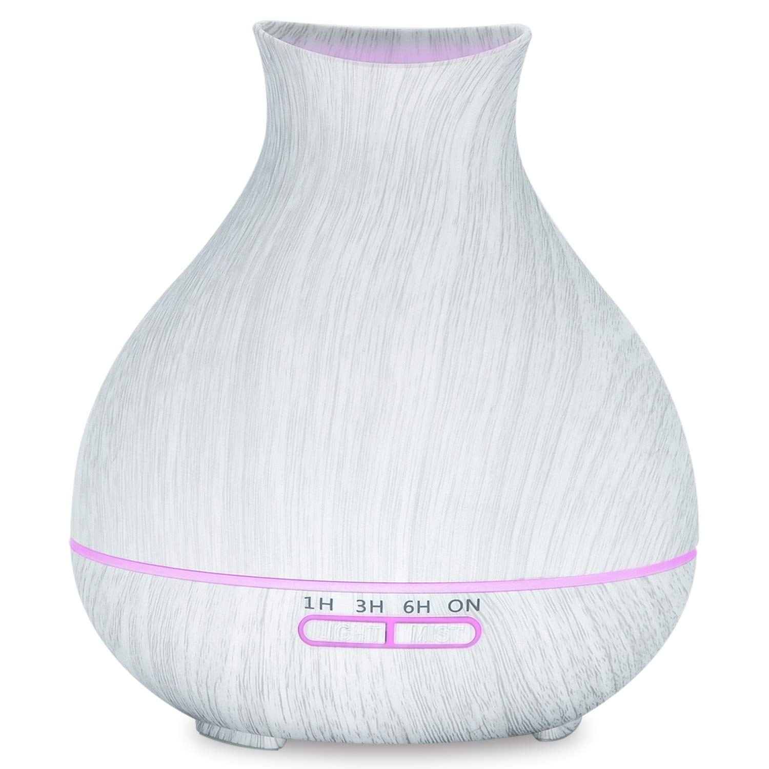 BZseed 550ml Aromatherapy Diffuser in white wood grain finish