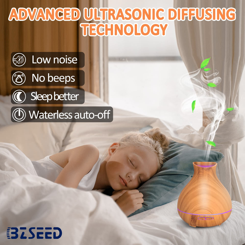 7 color LED mood lights on the diffuser