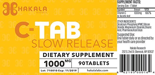 90-count bottle of C-Tab Vitamin C 1000 mg tablets