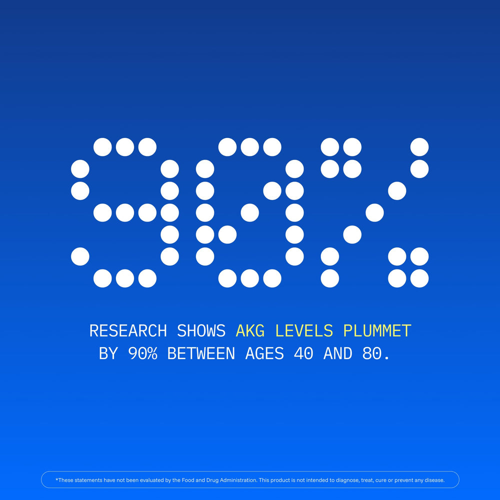 Ca-AKG with other ingredients in the background