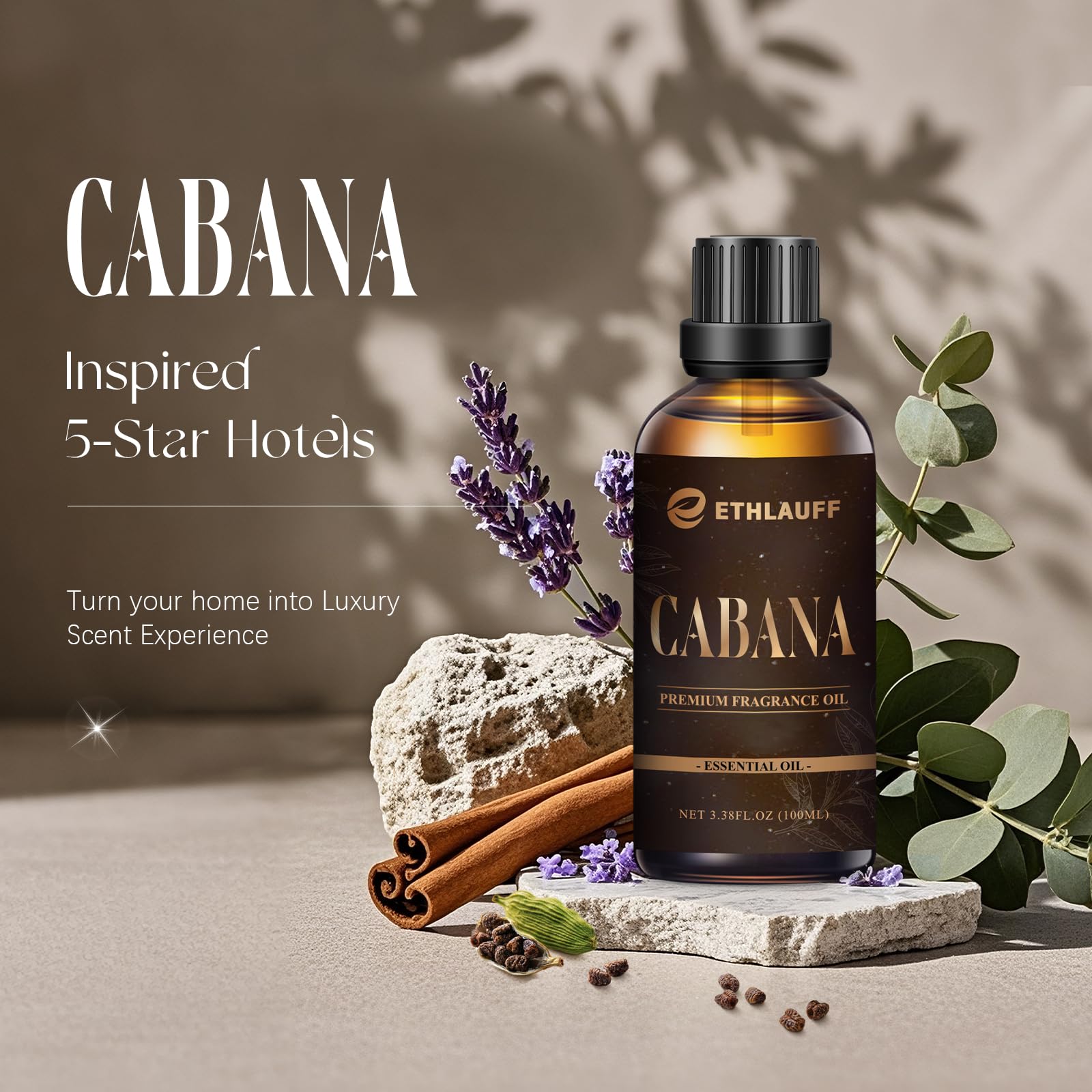 Close-up of Cabana Diffuser Oil label