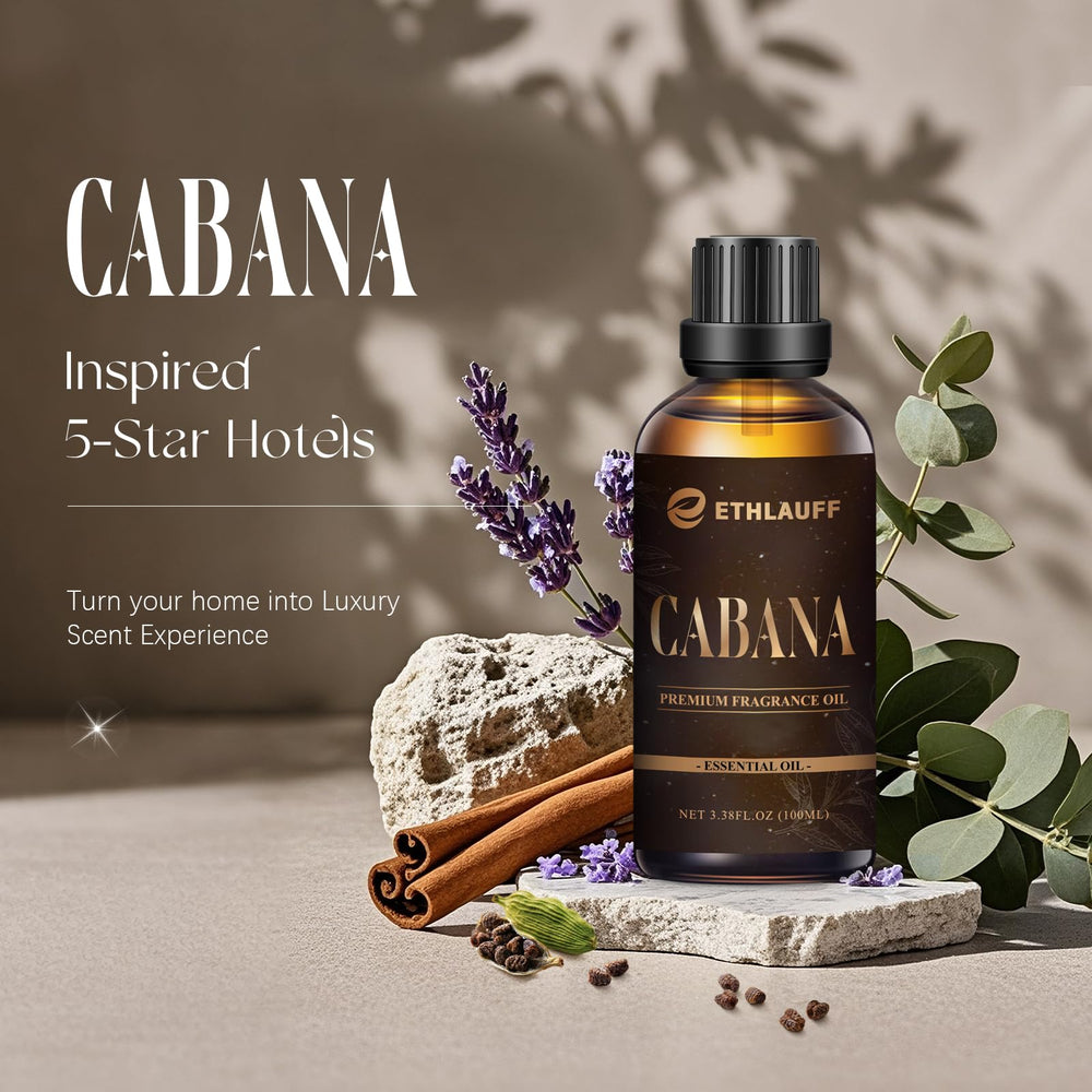 Close-up of Cabana Diffuser Oil label