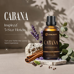 Close-up of Cabana Diffuser Oil label