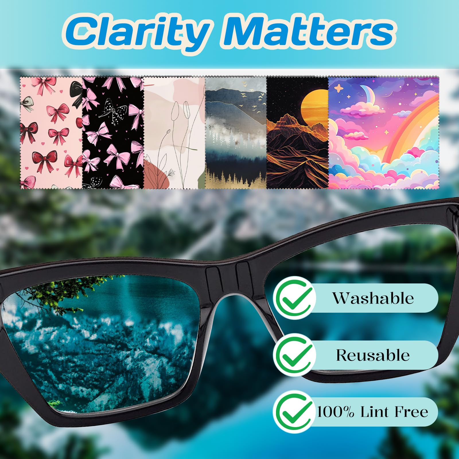 Soft microfiber surface for lint-free lens cleaning close-up