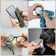 Compact 6-pack glasses cleaning cloths for travel