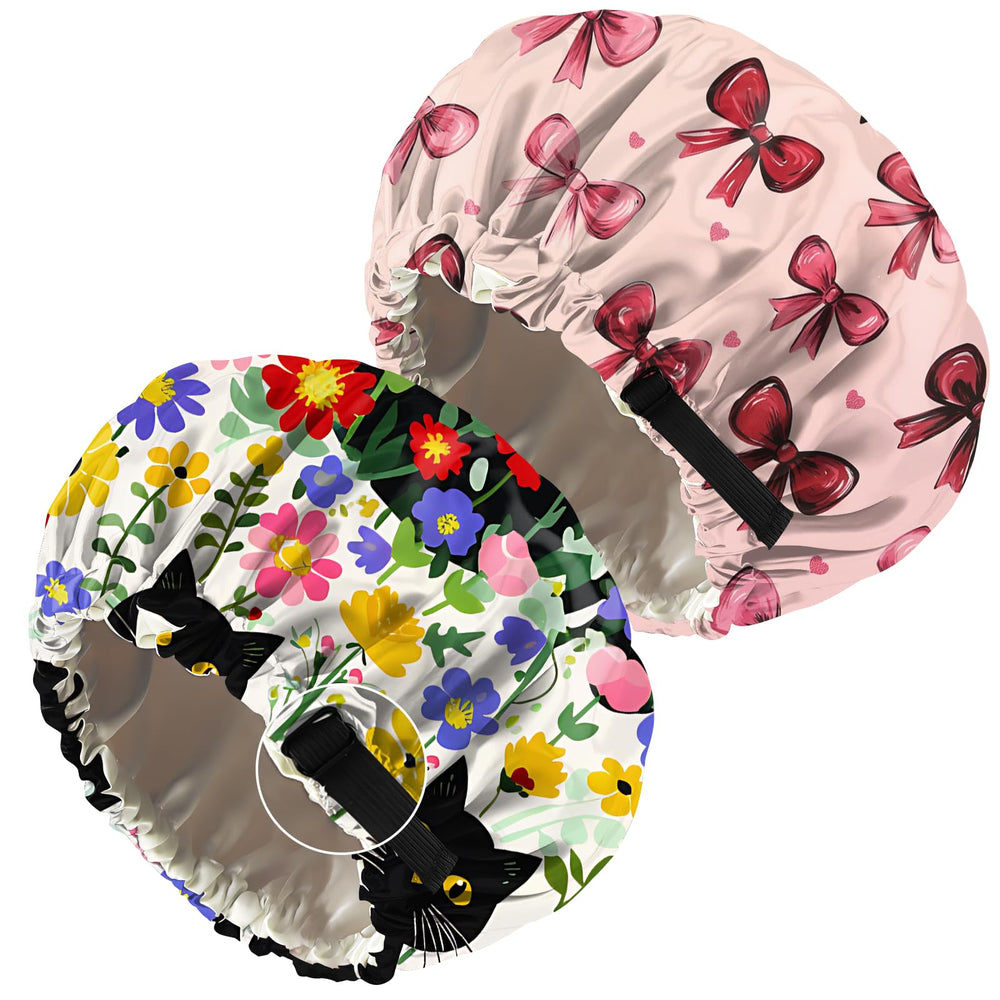 Cabreche satin bonnet with double-layer design protects hair during sleep