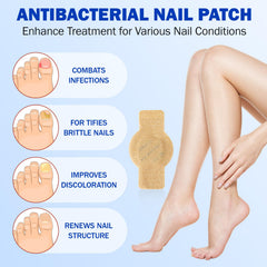 Cacukn nail repair patches on a nail close-up showing secure adhesion.