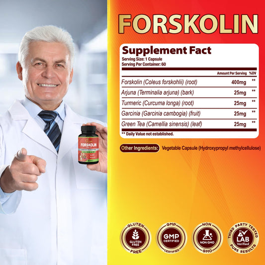 Cadane Forskolin two-pack bottles – two 60-capsule bottles side by side