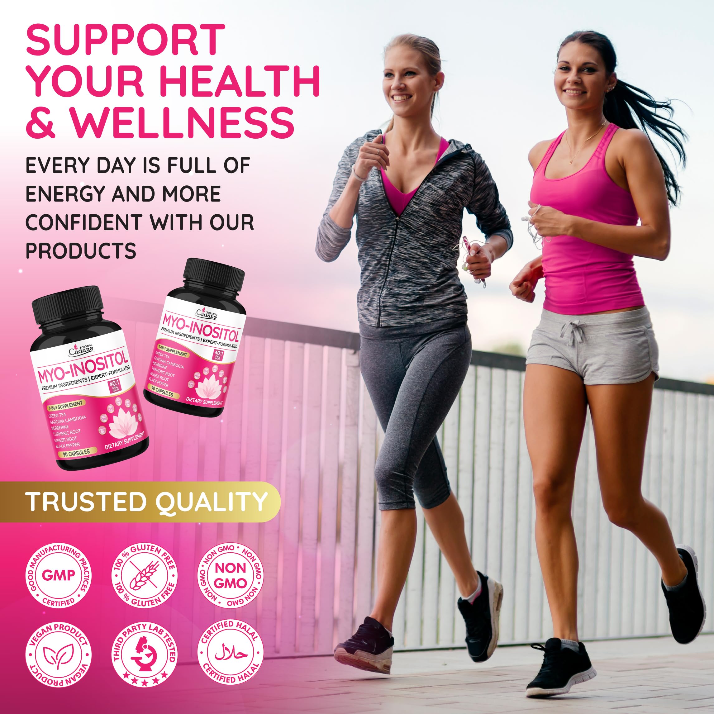Cadane packaging promoting daily wellness and digestive support