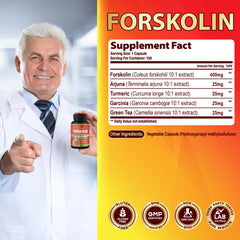 Cadane Forskolin 5-in-1 capsules bottle back view