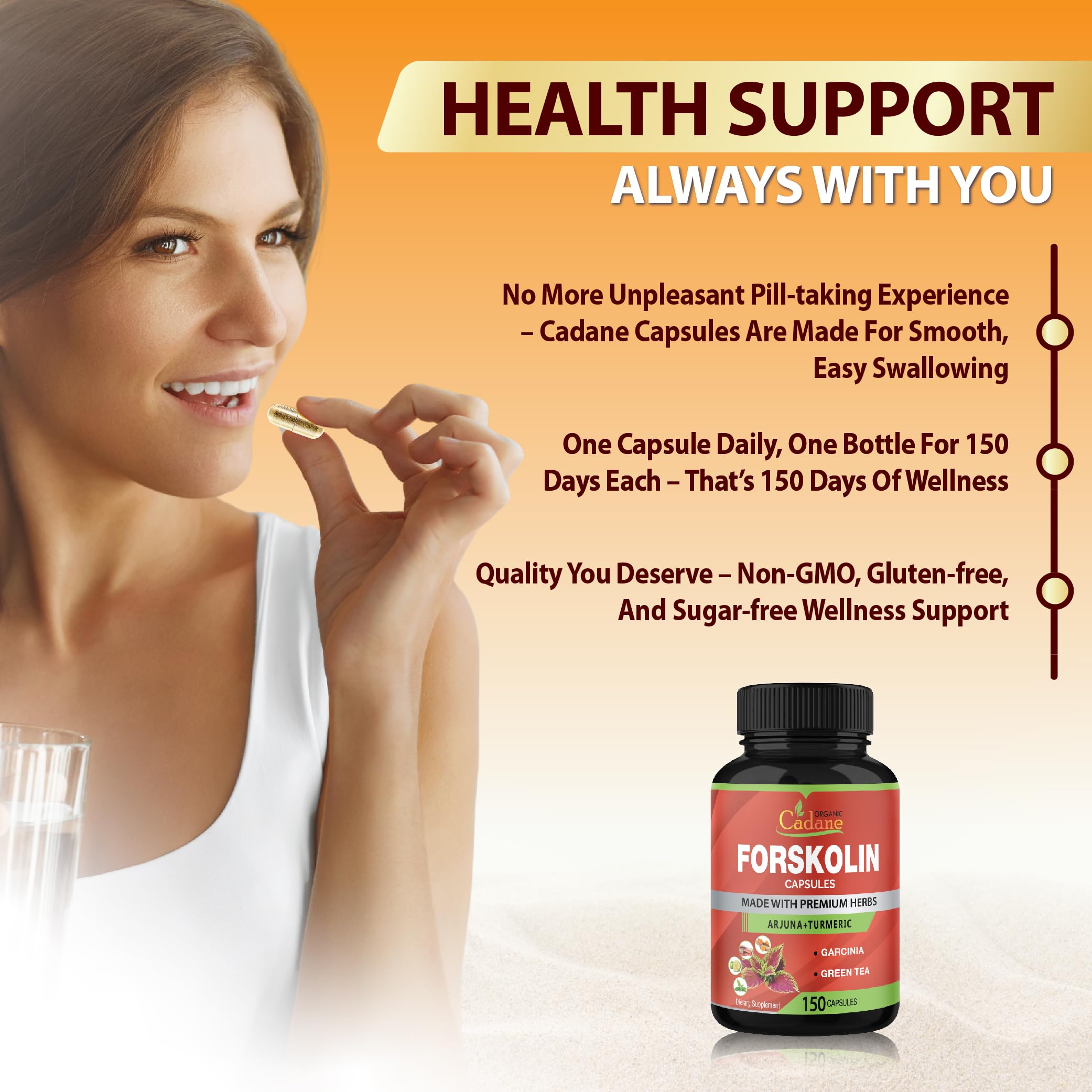 Close-up of Forskolin capsules