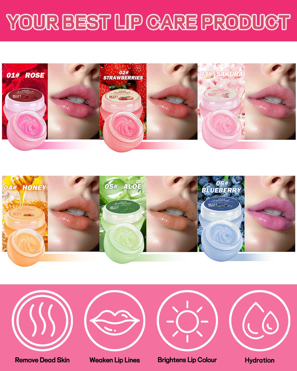 Caedelfly strawberry lip sleeping mask for overnight hydration