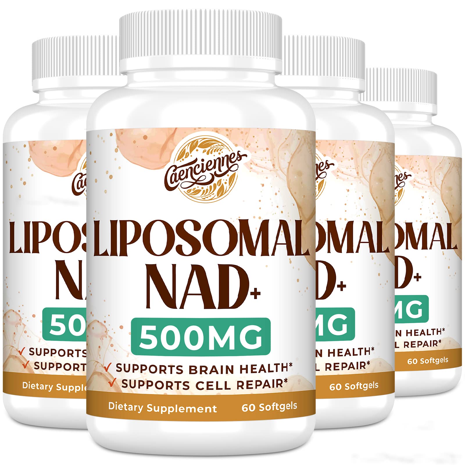 Caenciennes Liposomal NAD+ bottle front view for energy support