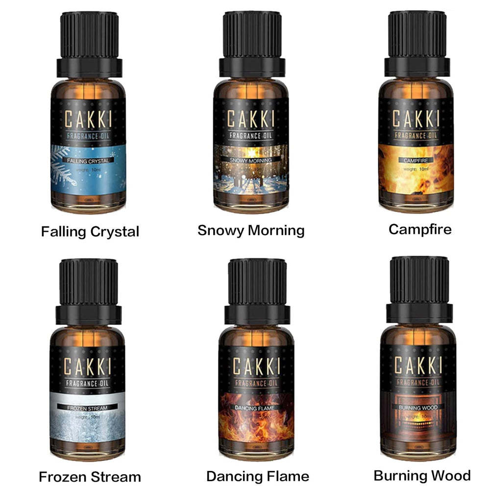Six amber glass bottles with droppers for CAKKI winter oils