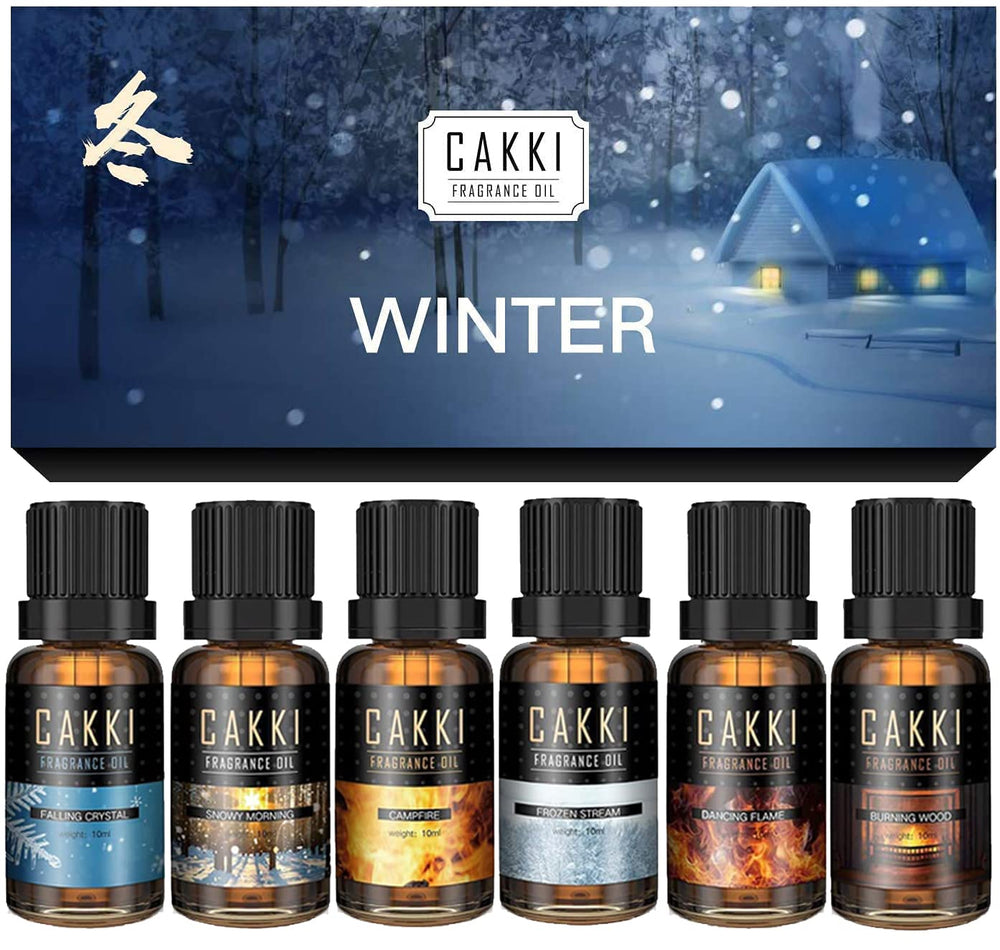 CAKKI Winter Collection gift box with six 10ml fragrance oils