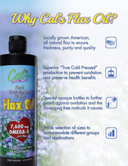 Illustration of True Cold Pressed process for Cal's Flax Oil