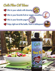 Opaque bottle protecting flax oil from oxidation