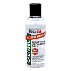 Calagel Tecnu bottle 6oz offers quick itch relief for bites