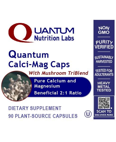 Quantum Nutrition Labs Calci-Mag Caps – Calcium Magnesium Supplement w ...