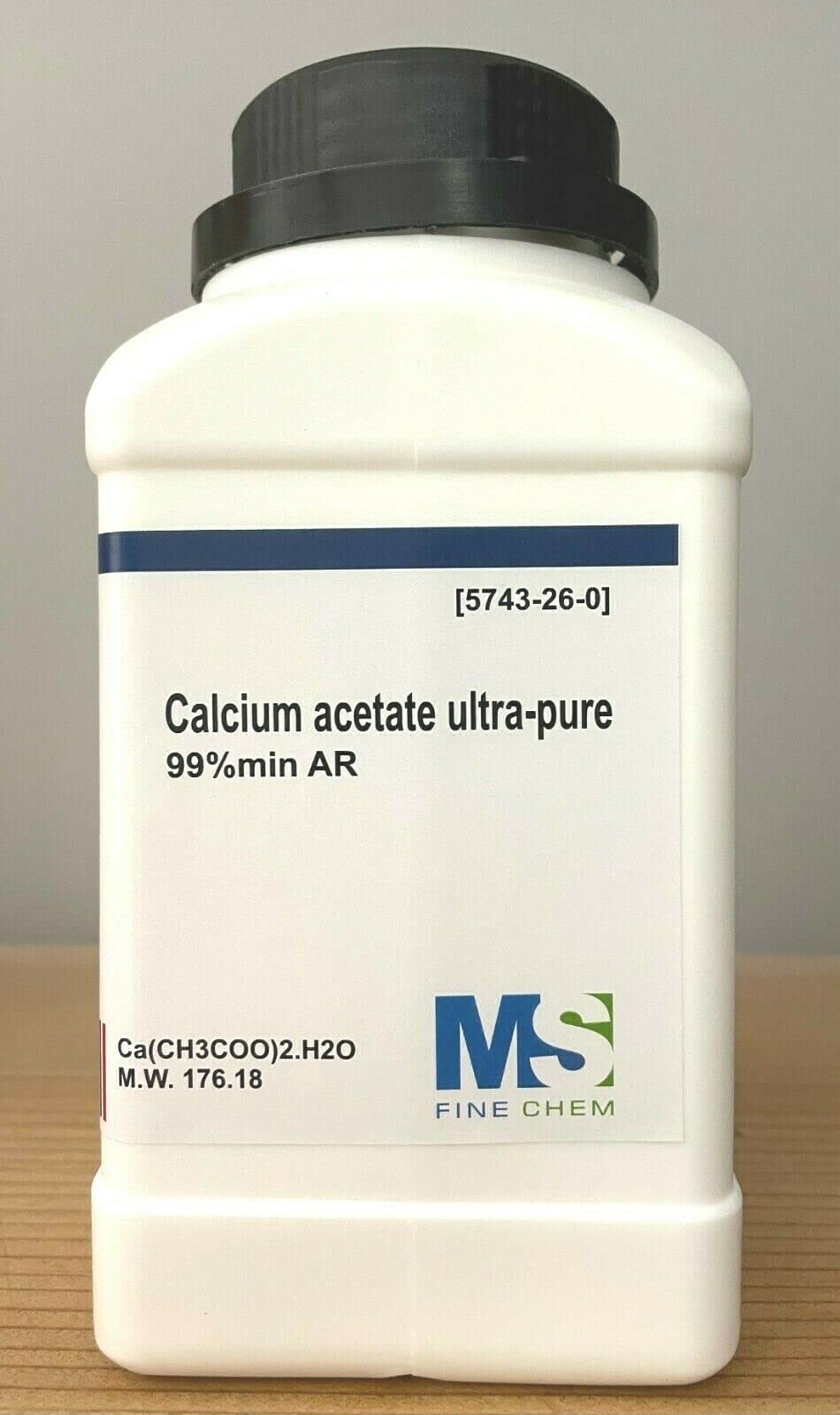 Calcium acetate ultra-pure white powder, 500 gram sample - image 1