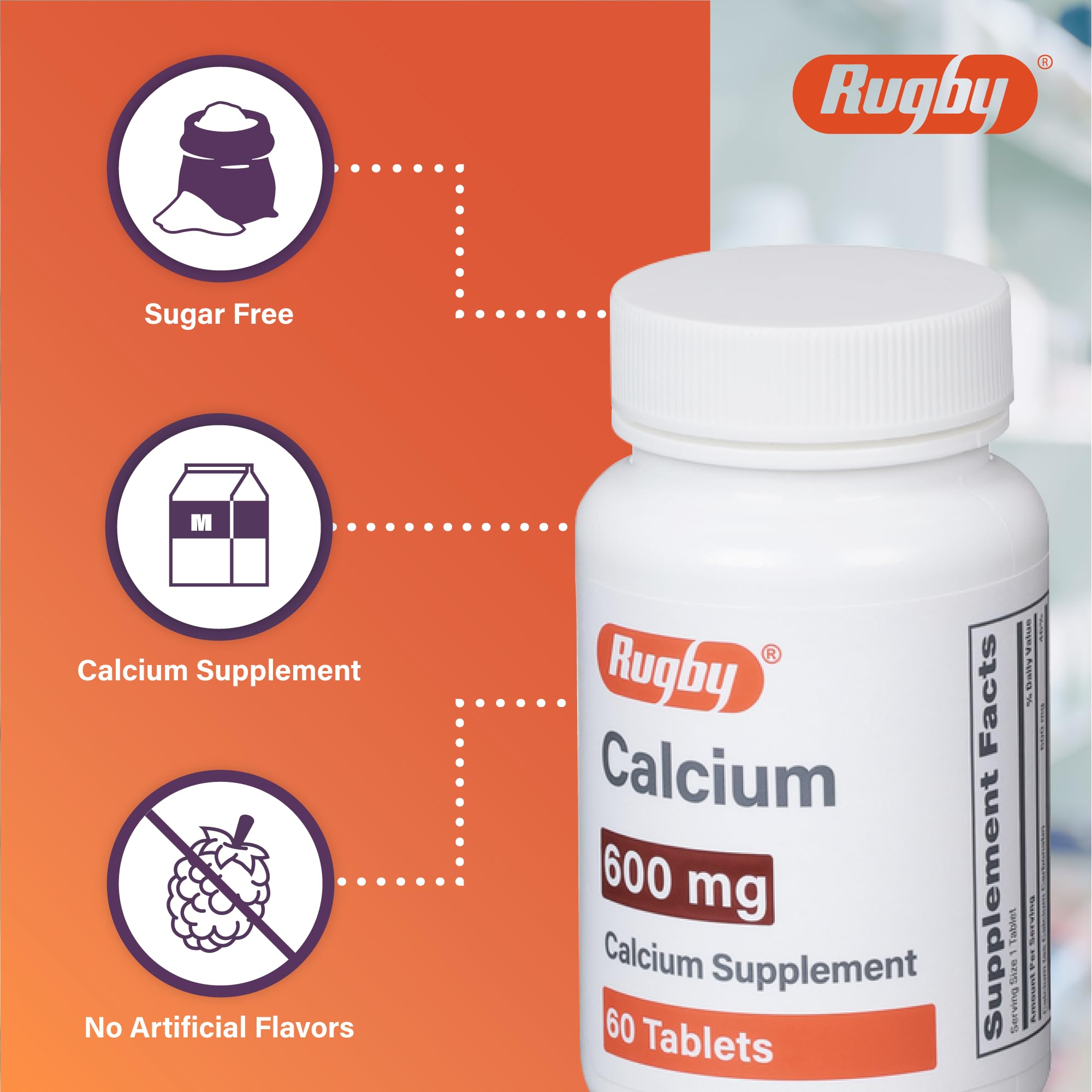 Calcium carbonate ingredient on supplement label