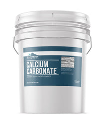 Calcium carbonate powder in a resealable 5-gallon bucket