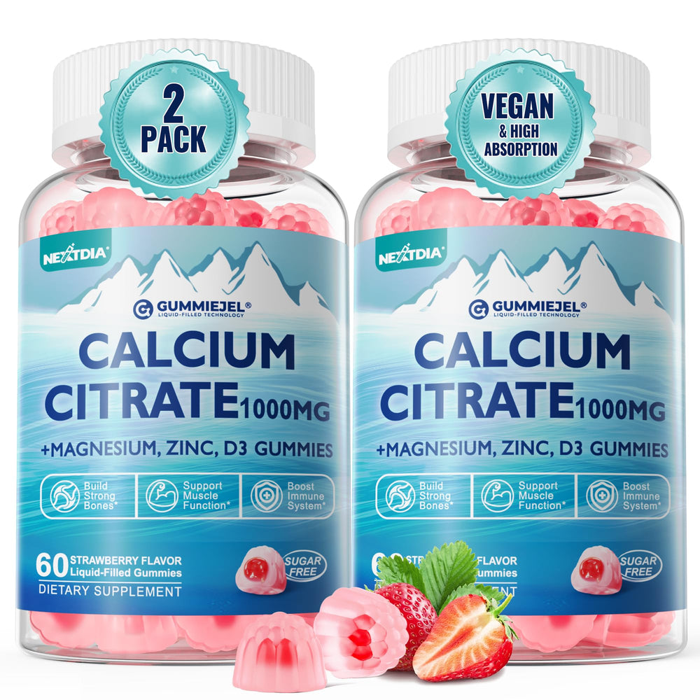 Packaging for Calcium Citrate 1000mg Gummies with Magnesium (2:1) and Vitamin D3