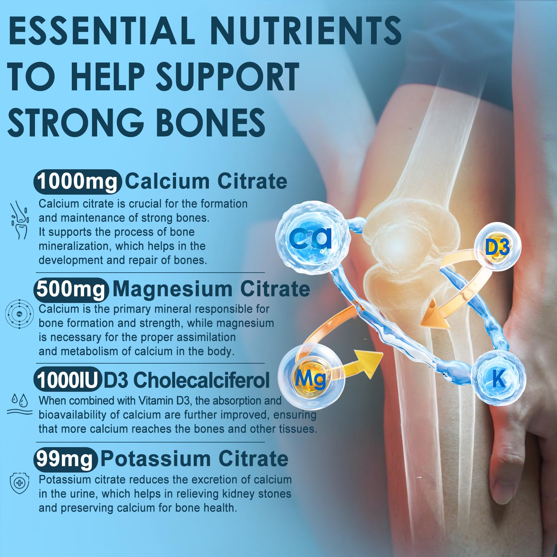 Strawberry flavor Calcium Citrate 1000mg Gummies