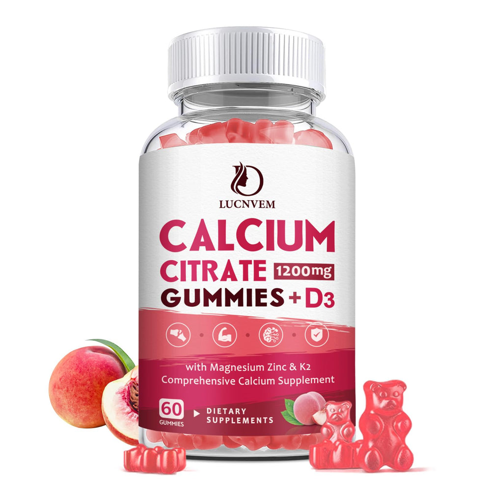 Bottle of Calcium Citrate 1200mg gummies with Vitamin D3