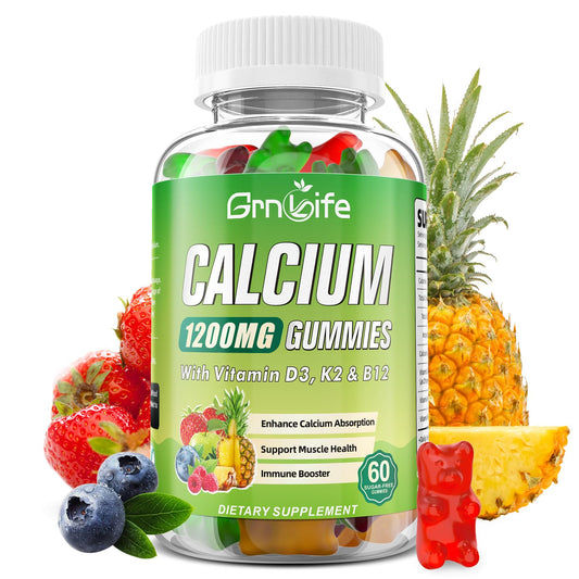 Hero image of Calcium Citrate 1200mg Gummies with D3, K2 and B12, 60 count