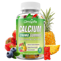 Hero image of Calcium Citrate 1200mg Gummies with D3, K2 and B12, 60 count