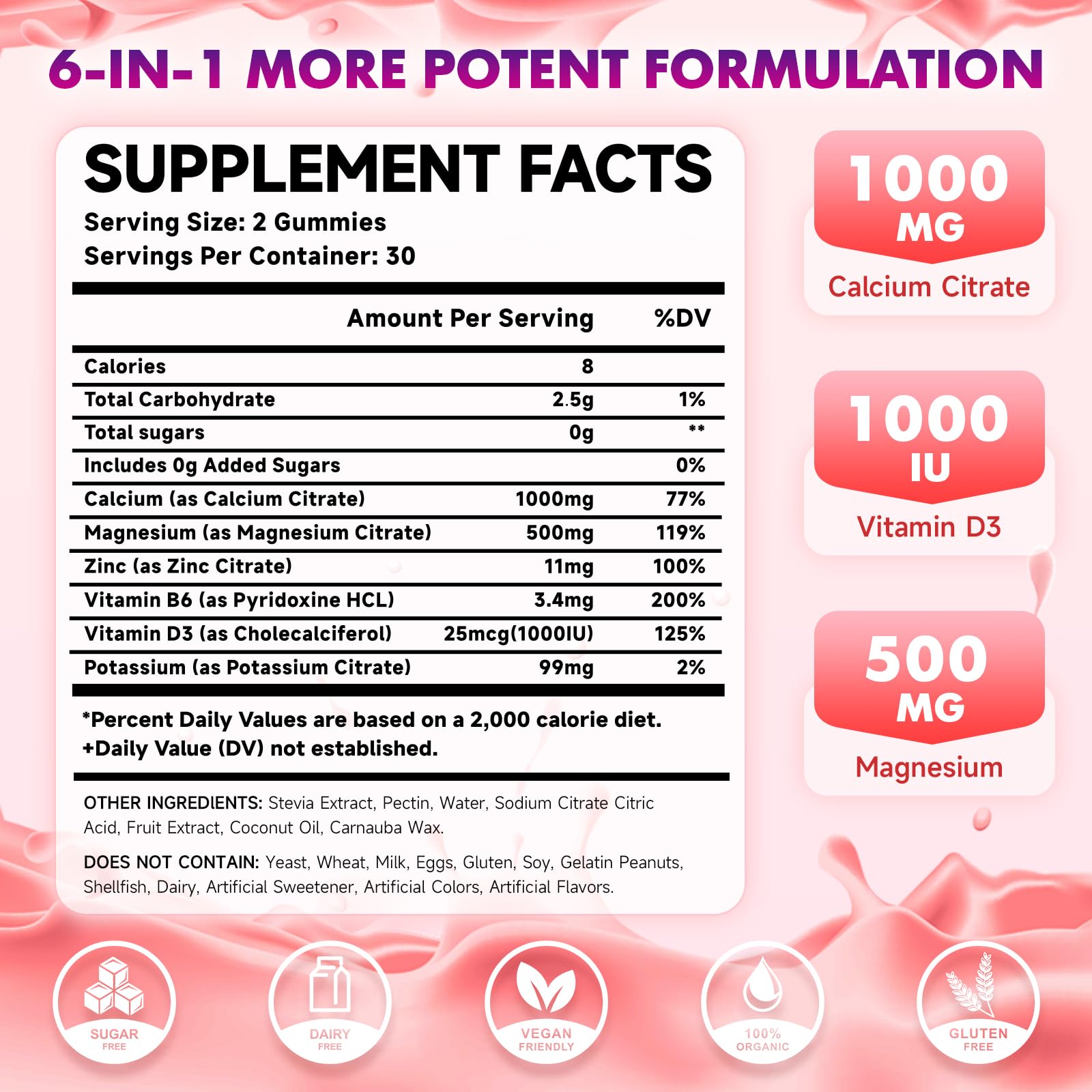 Close-up of a sugar-free raspberry gummy