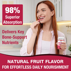 Bottle of Calcium Citrate Gummies 1200mg with label visible
