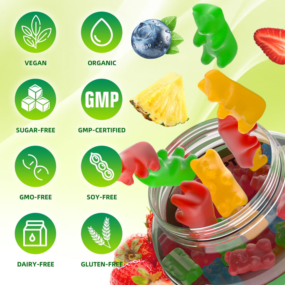 Assorted flavors for Calcium Citrate 1200mg Gummies with D3
