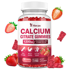 Front label of Calcium Citrate Gummies 1200mg bottle