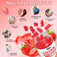 Nutrition facts for 1200mg calcium citrate gummies