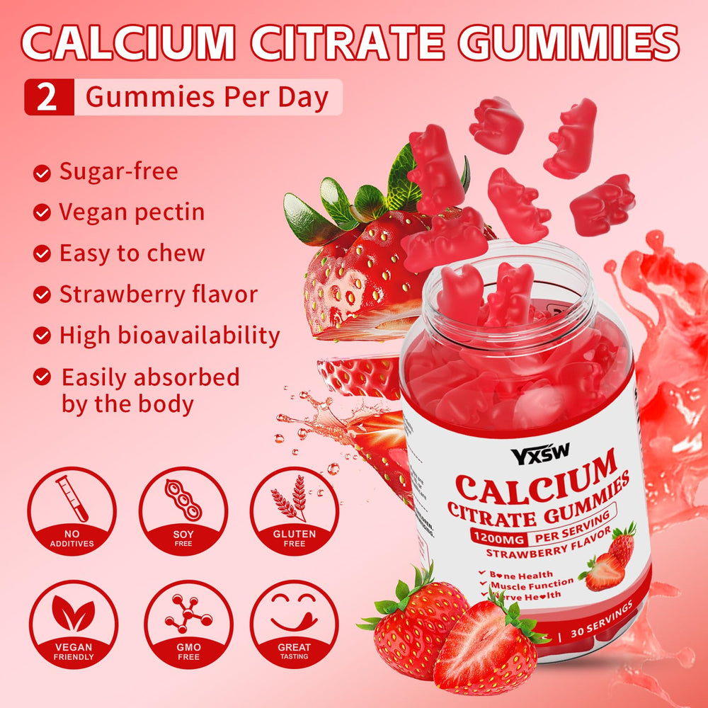 Packaging of Calcium Citrate Gummies 60 count