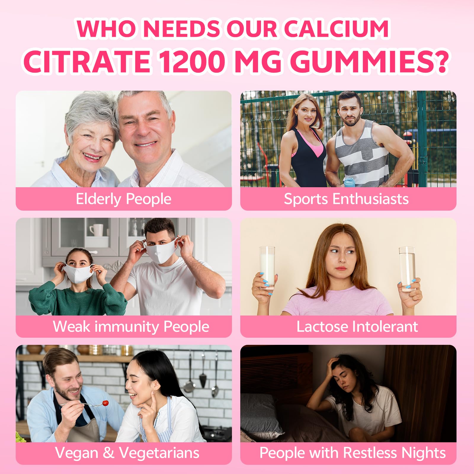 GMP compliant Calcium Citrate Gummies ingredient label