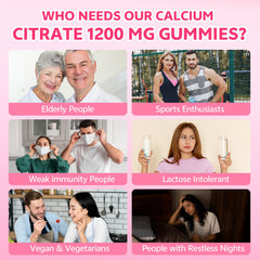 GMP compliant Calcium Citrate Gummies ingredient label