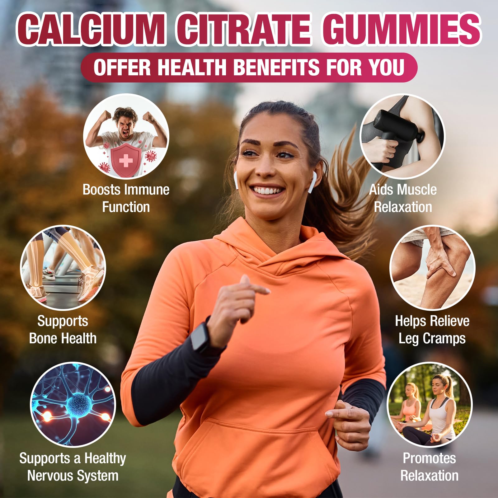 Ingredient list for Calcium Citrate Gummies 1200mg Raspberry