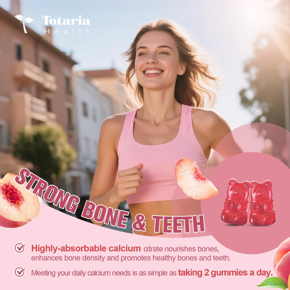 Bones and teeth health concept with gummies